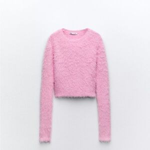 Zara Pink Fuzzy Sweater